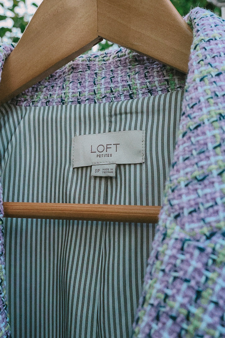 Purple twill blazer