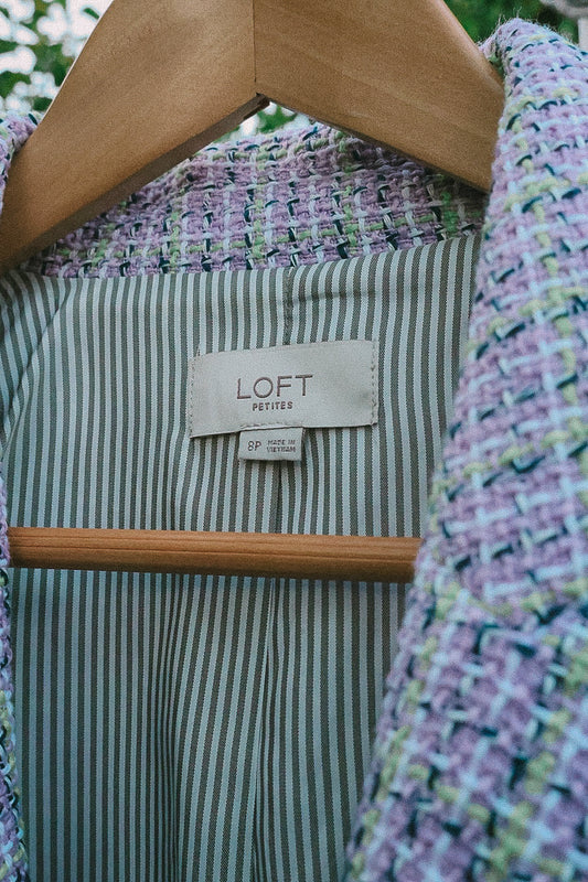 Purple twill blazer